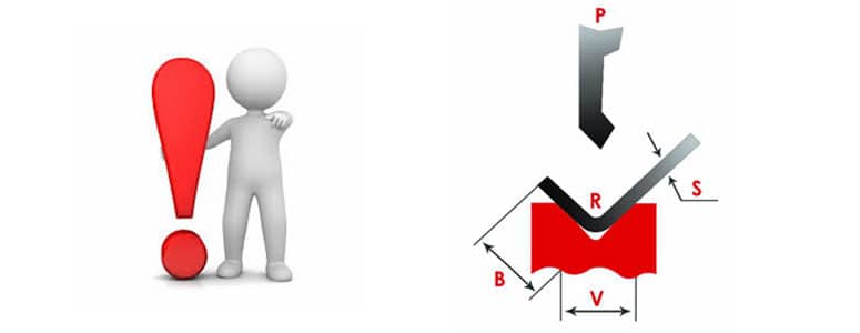Press brake tonnage calculation formula diagram